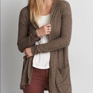 American Eagle Hooded Cardigan